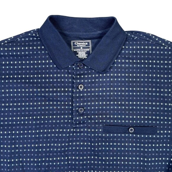 Classics By Palmland Polo Shirt Mens Medium M Navy Blue Grandpa Golf Casual - Picture 5 of 7